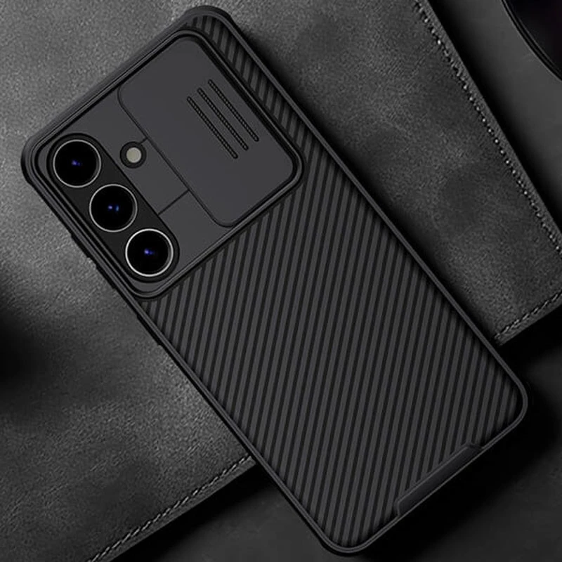 Карбована накладка Nillkin Pro зі шторкою для камери на Samsung Galaxy S24+ – Black. Фото 6 з 6