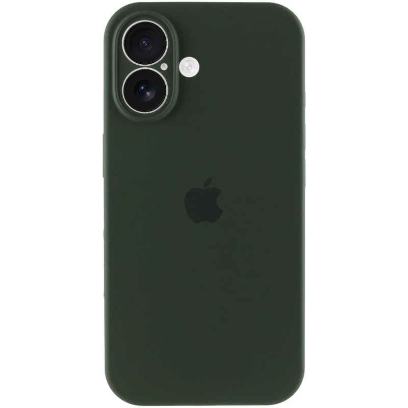 Чехол Silicone Case с защитой камеры для Apple iPhone 16 – Зеленый / Cyprus Green. Фото 6 из 8