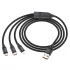 Дата кабель Hoco U104 Ultra 6A 3in1 Lightning -MicroUSB-Type-C (1.2m) – Черный. Фото 4 из 6
