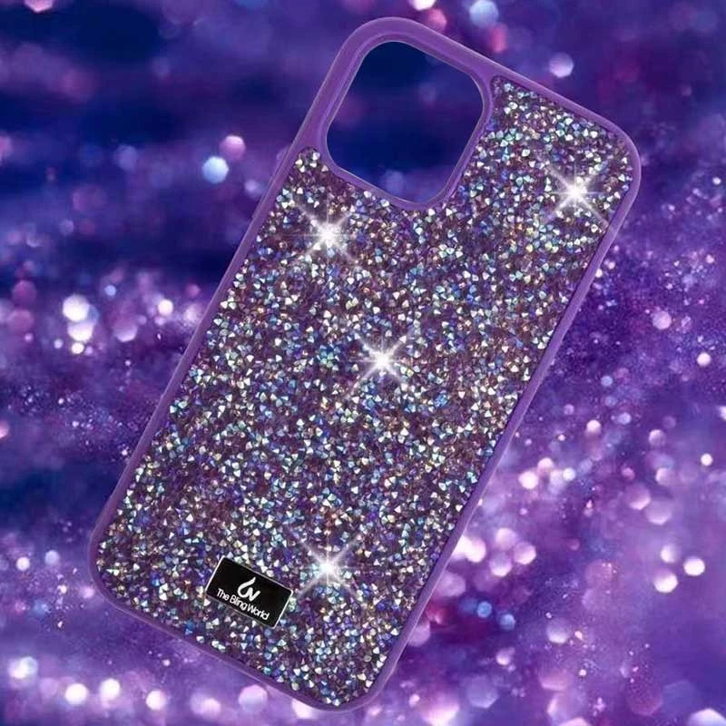 TPU чохол Bling World Rock Diamond на Apple iPhone 15 (6.1") – Фіолетовий. Фото 2 з 2