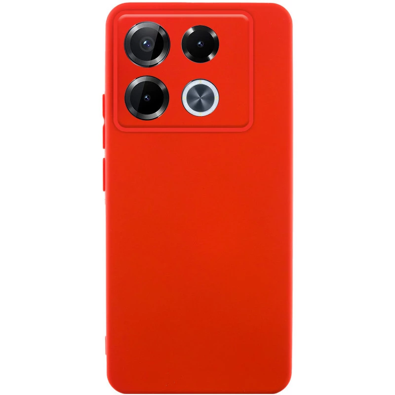 Кольоровий силіконовий чохол GETMAN із закритою камерою для Infinix Note 40 Pro 4G – Червоний / Red. Фото 1 з 1
