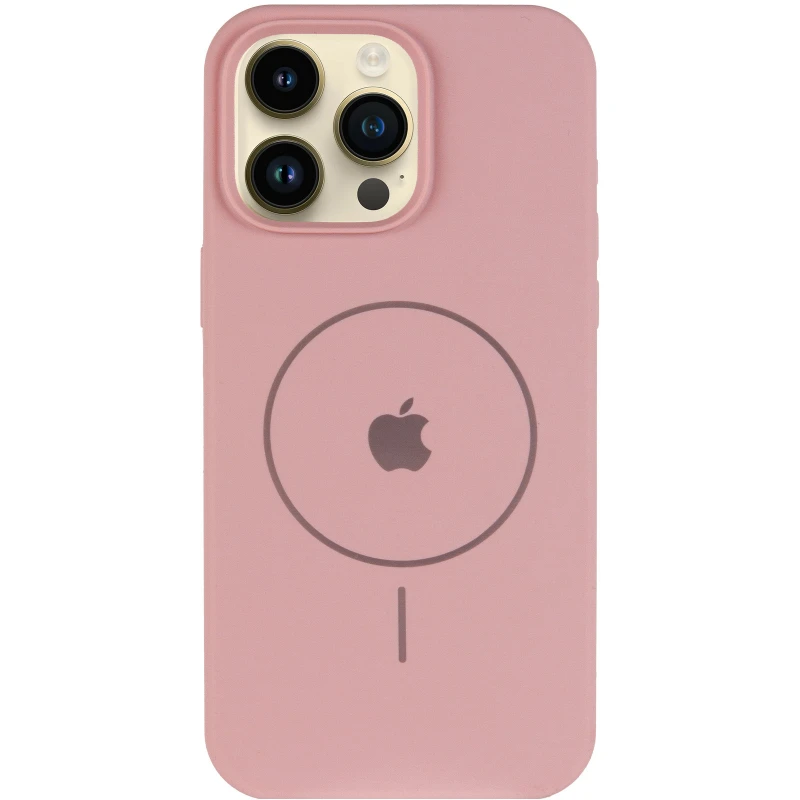Чехол Silicone Case Full Protective (AA) V2 with MagSafe для Apple iPhone 16 Pro – Розовый / Pink Sand. Фото 7 из 11