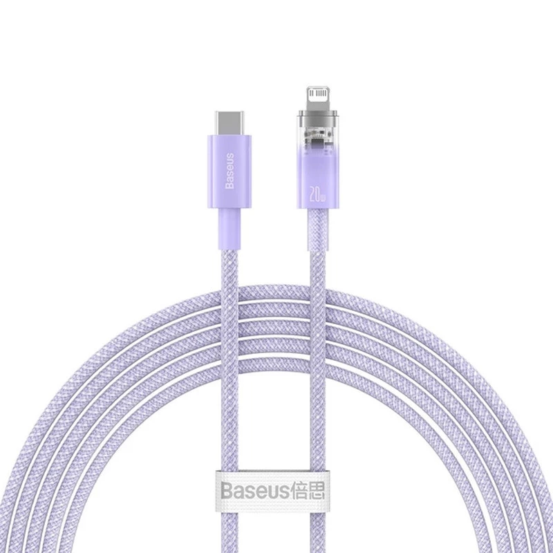 

Дата кабель Baseus Explorer Type-C to Lightning 20W with Smart Temperature Control (1m) (CATS01020) (Purple)