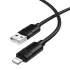 Дата кабель Borofone BX123 Leya USB to Lightning 12W (1m) – Black. Фото 5 з 5