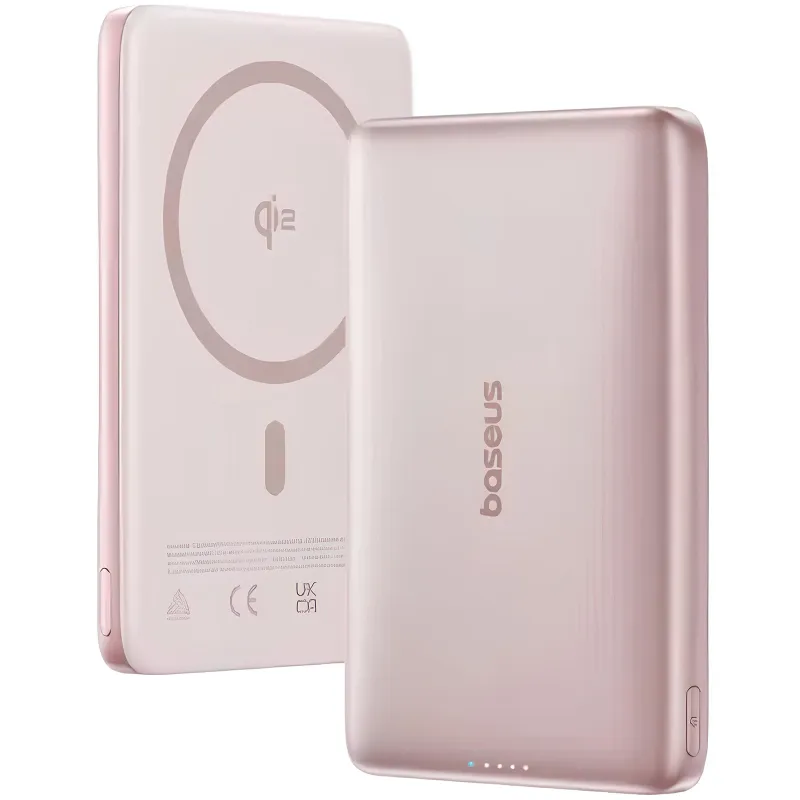 Портативний ЗП Power Bank Baseus PicoGo AM41 Ultra-Slim 27W c БЗП 10000 mAh (E0027200) – Pink. Фото 2 з 3