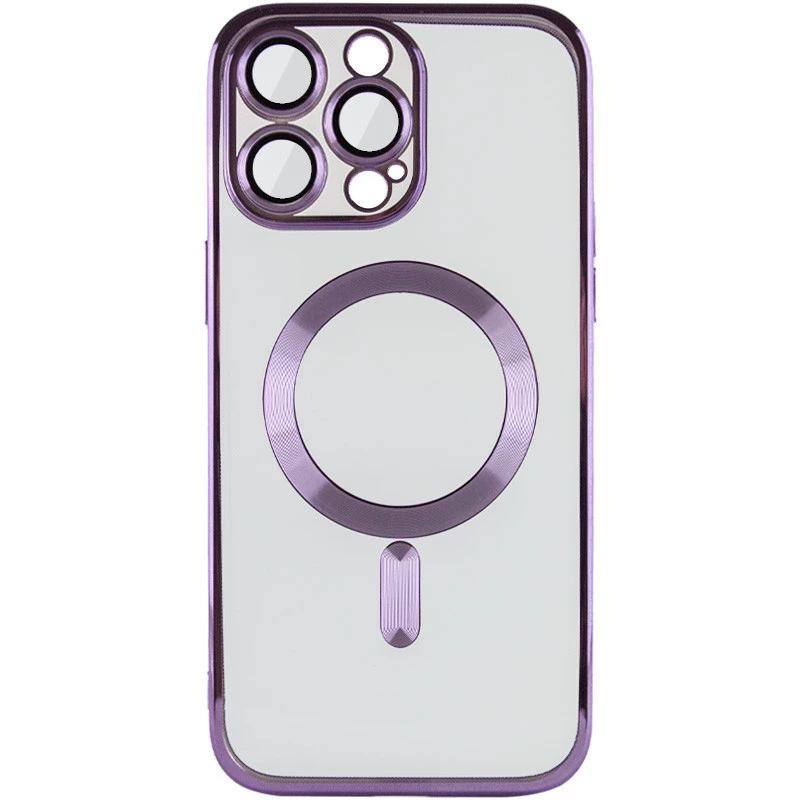 Хромовий TPU чохол з MagSafe на Apple iPhone 16 Pro – Purple. Фото 2 з 5