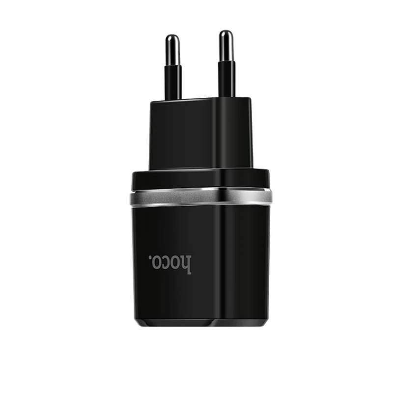 

СЗУ Hoco C12 Dual USB Charger 2.4A (Черный), Чорний