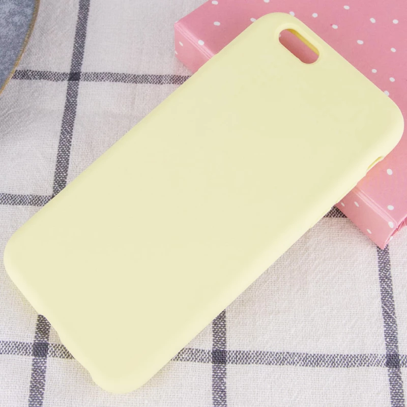 Чехол с закрытым низом Silicone Case для Apple iPhone SE (2020) – Желтый / Mellow Yellow. Фото 2 из 3