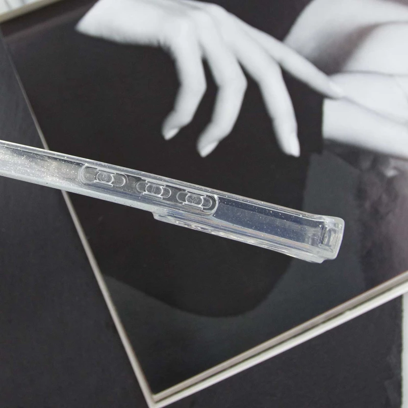 Прозрачный чехол с блестками Xiaomi Redmi Note 13 Pro+ – Clear. Фото 6 из 8