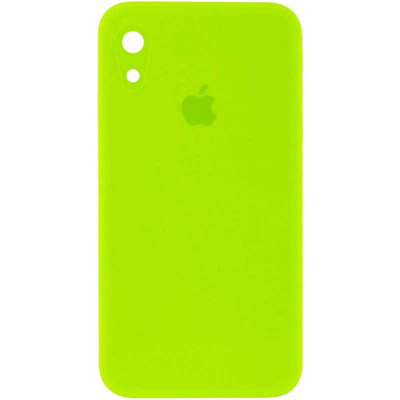 

Чехол Silicone Case Square с защитой камеры для Apple iPhone XR (6.1") (Салатовый / Neon green), Салатовий / neon green