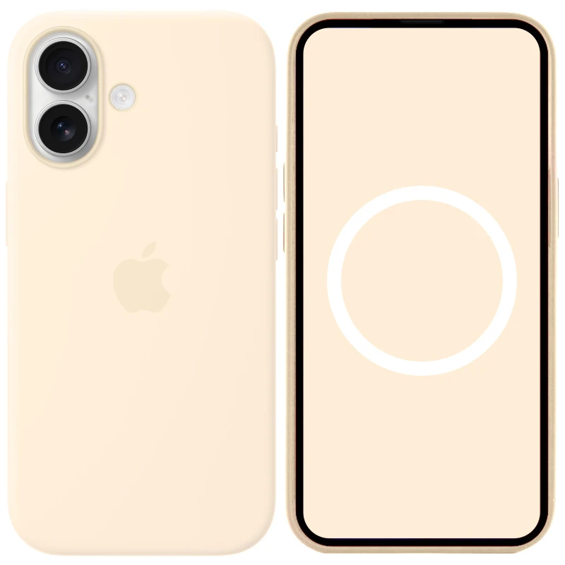 Чехол Silicone case (AAA) with Magsafe and Animation для Apple iPhone 17 (6.3") – Vanilla. Фото 1 из 3