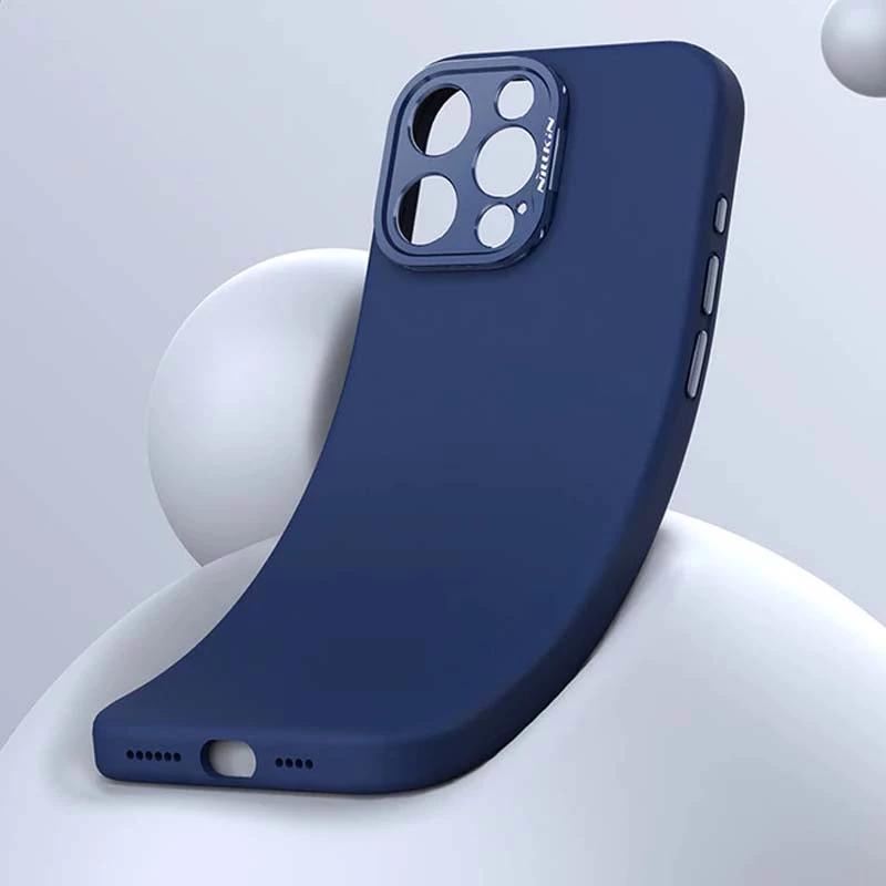 Чехол Silicone Nillkin LensWing Prop Magnetic для Apple iPhone 16 Pro Max – Синий / Blue. Фото 14 из 14