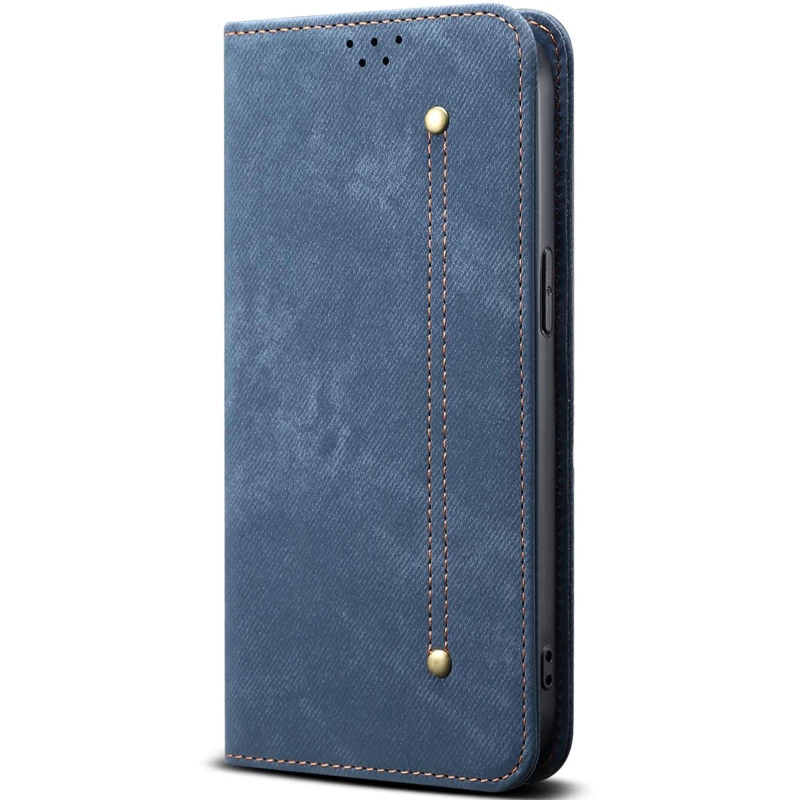 Шкіряний чохол-книжка Urban Denim series для Samsung Galaxy A07 – Blue. Фото 1 з 4