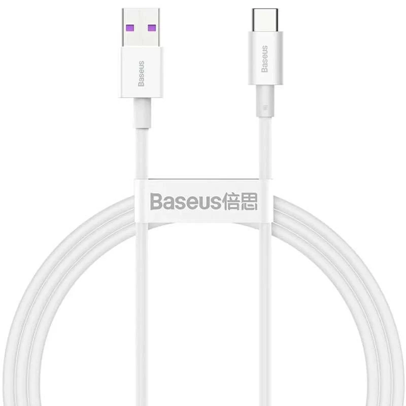 Дата кабель Baseus Superior Series Fast Charging USB to Type-C PD 66W (2m) – Білий. Фото 1 з 4