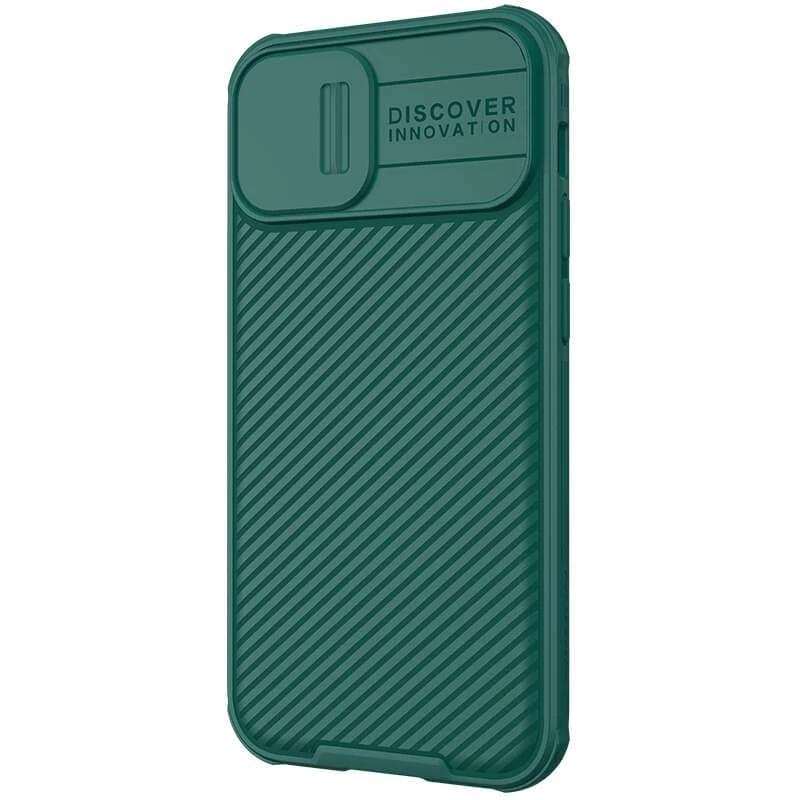 Карбоновая накладка Nillkin Pro со шторкой для камеры для Apple iPhone 13 (6.1") – Dark Green. Фото 3 из 5