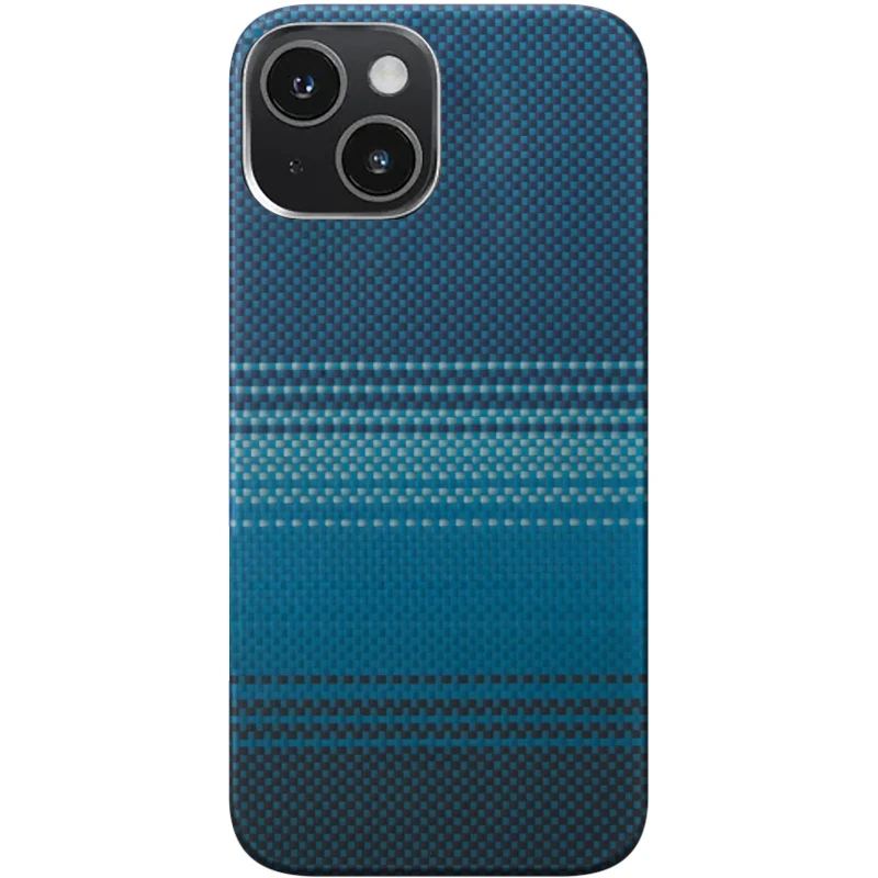 Чехол PC Carbon Protection Slim with MagSafe для Apple iPhone 15 (6.1") – Blue. Фото 2 из 2
