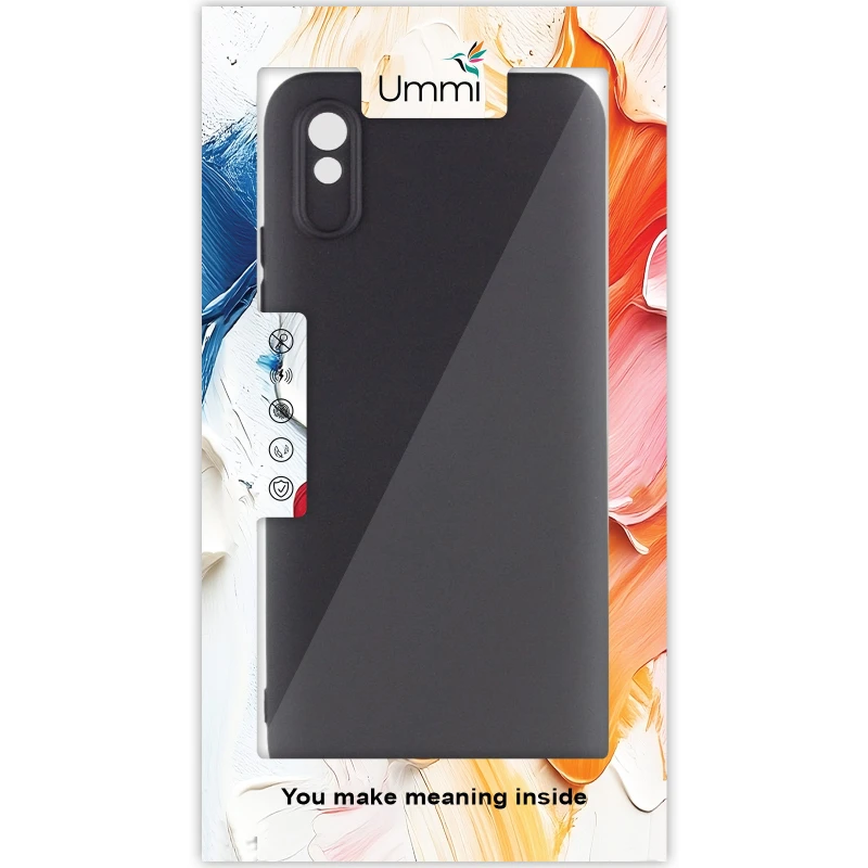 Чохол Silicone Cover Ummi Lakshmi Full Camera (AA) для Xiaomi Redmi 9A – Чорний / Black. Фото 3 з 3