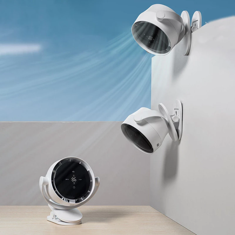 Настільний вентилятор F7 з затискачем 4000mAh – White. Фото 2 з 8