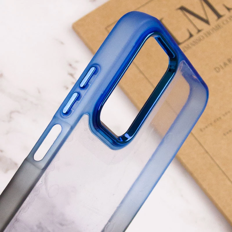 Силіконовий чохол фреш на Realme C67 4G – Чорний / Синій. Фото 4 з 4