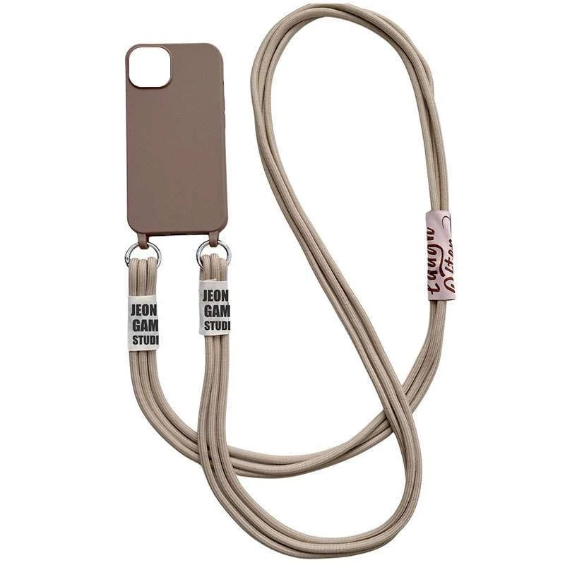 

Чохол Cord case з кольоровим ремінцем на Apple iPhone 13 (6.1") (Бежевий / Beige)