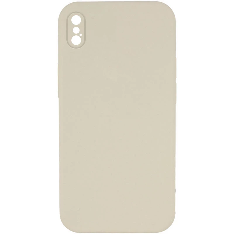 Чехол Silicone Case Square L с защитой камеры для Apple iPhone XS Max (6.5") – Бежевый / Antigue White. Фото 1 из 1