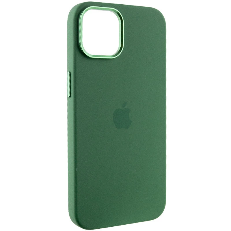 Чохол Silicone Case з металевими кнопками на Apple iPhone 12 Pro Max (6.7") – Зелений / Clover. Фото 2 з 9