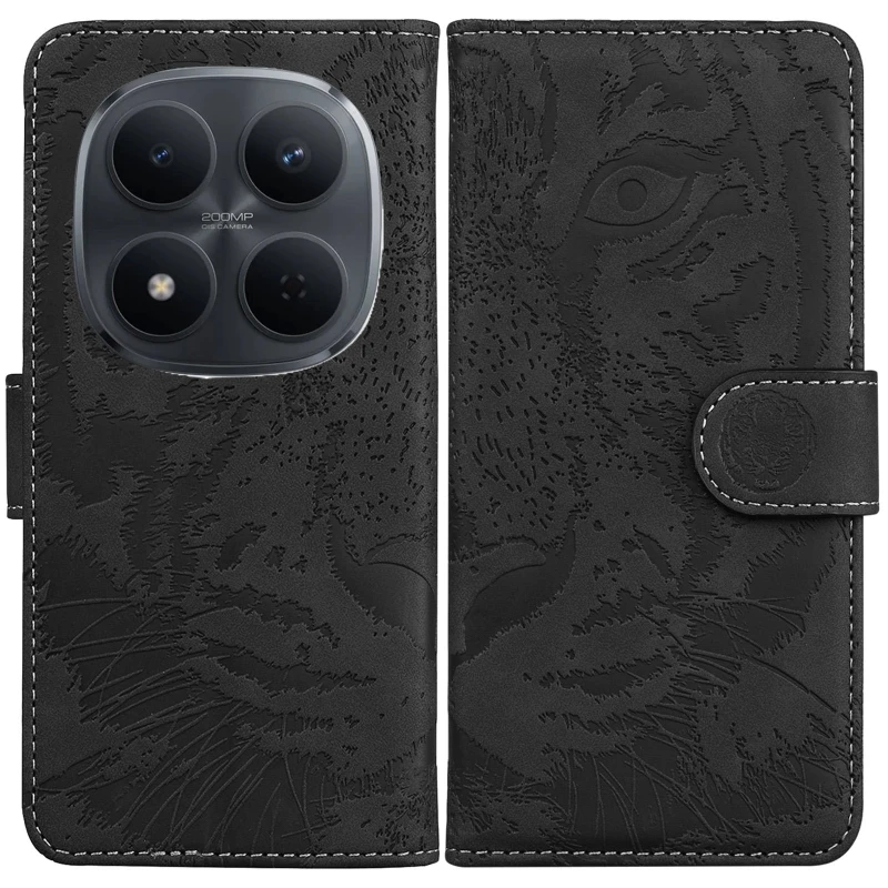 Кожаный чехол-книжка Tiger для Xiaomi Redmi Note 15 Pro+ 5G – Black. Фото 7 из 7