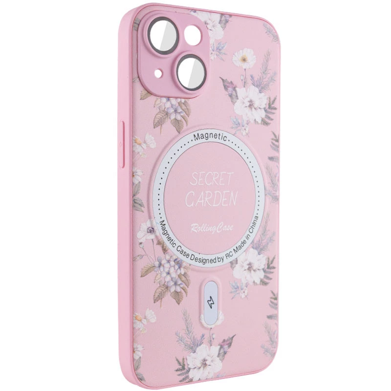 TPU+PC чехол Secret Garden с MagSafe для Apple iPhone 15 (6.1") – Pink. Фото 2 из 5