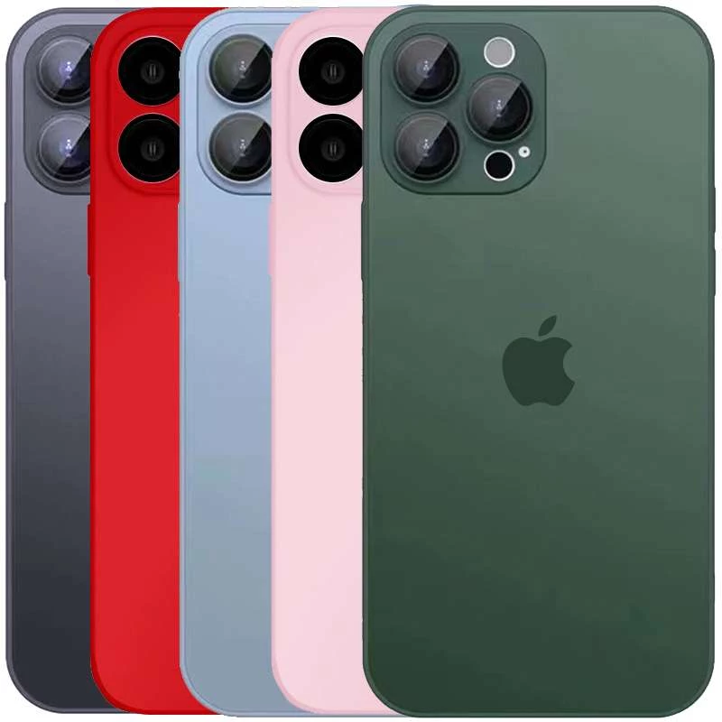 Силиконовый сапфирный чехол со стеклянной поверхностью на Apple iPhone 12 Pro (6.1") фото 3 из 6