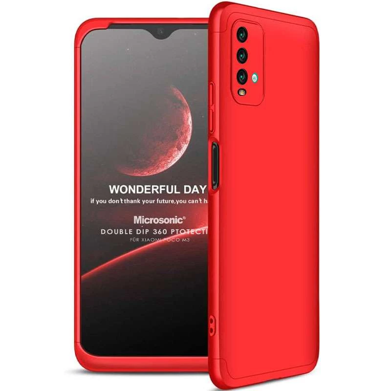 

Чехол с защитой 360 градусов GKK для Xiaomi Redmi Note 9 4G / Redmi 9 Power (Красный), Червоний