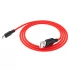 Дата кабель Hoco X21 Plus Silicone MicroUSB Cable (1m) – Black / Red. Фото 5 з 5
