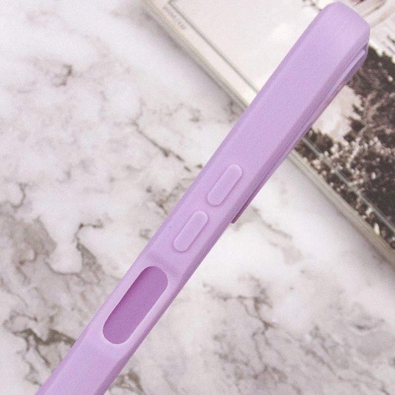 Кольоровий силіконовий чохол із захистом камери на Oppo A38 – Бузковий / Dasheen. Фото 6 з 7