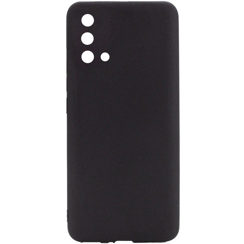

Кольоровий силіконовий чохол із захистом камери на Oppo A74 4G (Чорний / Black)