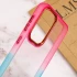 Силиконовый чехол фреш для Motorola Moto E13 – Бирюзовый / Розовый. Фото 4 из 4