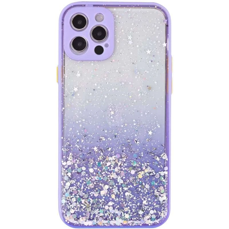 

Чохол з блискітками та захистом камери на Apple iPhone 13 Pro (6.1") (Бузковий)