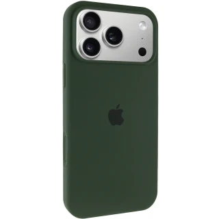 Чохол Silicone Case з закритим низом на Apple iPhone 17 Pro Max (6.9") — Зелений / Cyprus Green