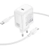 МЗП Borofone BN33 Fuente PD40W (1USB-C) + кабель Type-C to Type-C – White. Фото 4 з 6