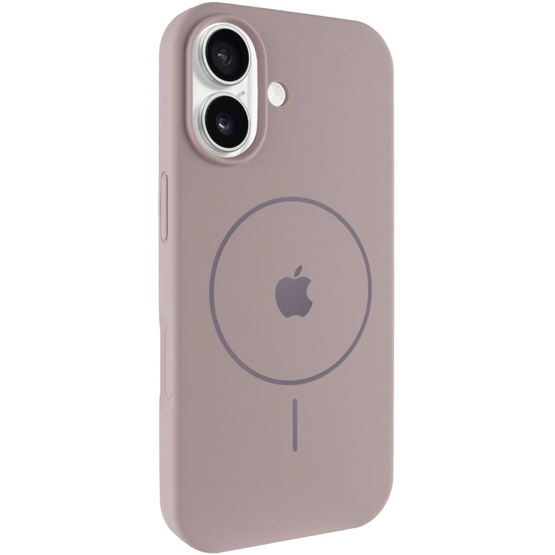 Чохол Silicone Case Full Protective (AA) V2 with MagSafe для Apple iPhone 17 (6.3") – Сірий / Lavender. Фото 2 з 11