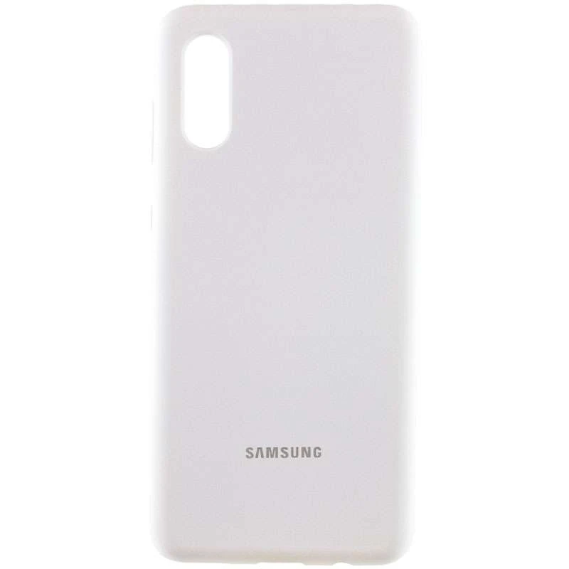 

Чехол Silicone Case с закрытым низом для Samsung Galaxy A02 (Белый / White), Білий / white