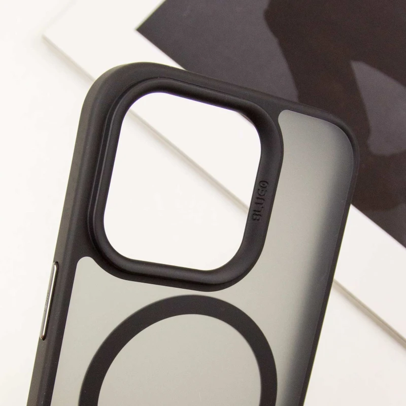 TPU+PC чохол Blueo Skin Friendly Frosted with MagSafe для Apple iPhone 16 Pro – Чорний / Black. Фото 11 з 14
