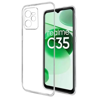 Ультратонкий силиконовый чехол 1,5 мм с защитой камеры для Realme C35 фото 1 Ультратонкий силиконовый чехол 1,5 мм с защитой камеры для Realme C35 фото 1 из 1