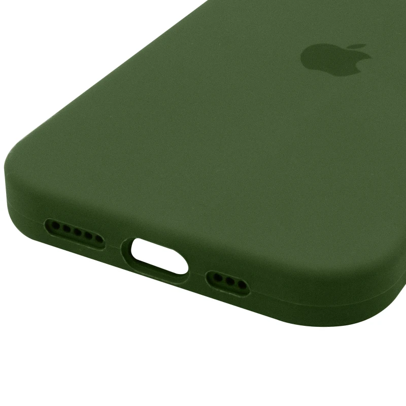 Чехол Silicone Case с закрытым низом для Apple iPhone 17 (6.3") – Зеленый / Dark Olive. Фото 6 из 6