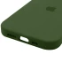 Чехол Silicone Case с закрытым низом для Apple iPhone 17 (6.3") – Зеленый / Dark Olive. Фото 6 из 6