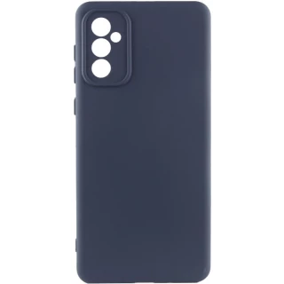 Цветной силиконовый чехол GETMAN с закрытой камерой на Samsung Galaxy S23 — Синий / Midnight Blue