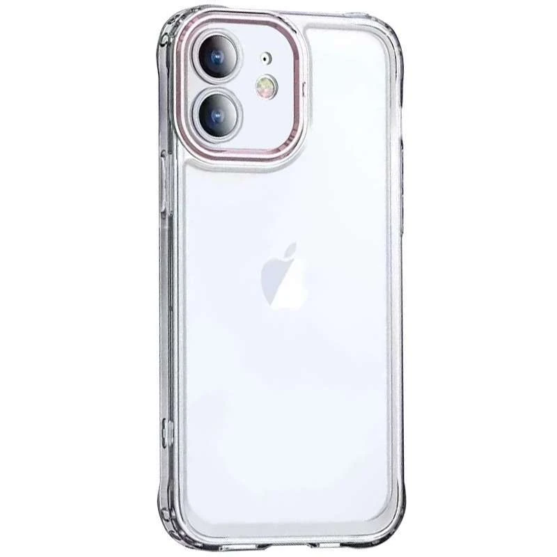 

TPU+PC чехол з кольоровою окантовкою камери на Apple iPhone 11 (6.1") (Прозорий / Рожевий)