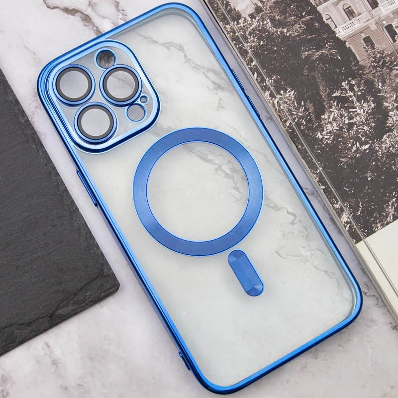 Хромовий TPU чохол з MagSafe на Apple iPhone 14 Pro (6.1") – Blue. Фото 5 з 7