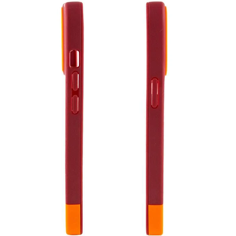 Двухцветный чехол Bichromatic для Apple iPhone 13 (6.1") – Brown burgundy / Orange. Фото 4 из 5