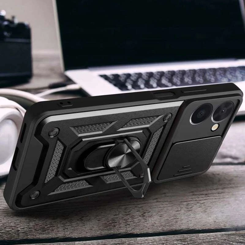 Протиударний чохол Serge Ring з захистом камери на Realme 10 4G – Чорний. Фото 3 з 6