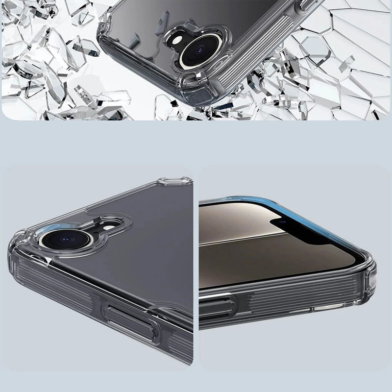 Силиконовый чехол Nillkin с усиленной защитой углов для Apple iPhone 17e (6.1") – Бесцветный (прозрачный). Фото 7 из 7