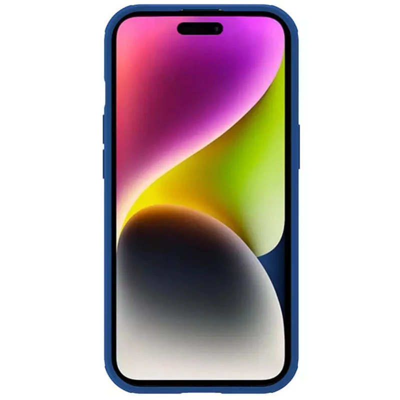 Карбоновая накладка Nillkin Pro со шторкой для камеры для Apple iPhone 15 (6.1") – Blue. Фото 2 из 5